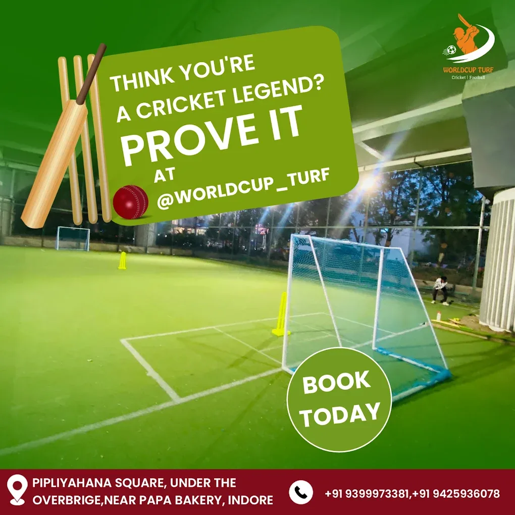Worldcup Turf - Best turf in Indore Cricket academy photo